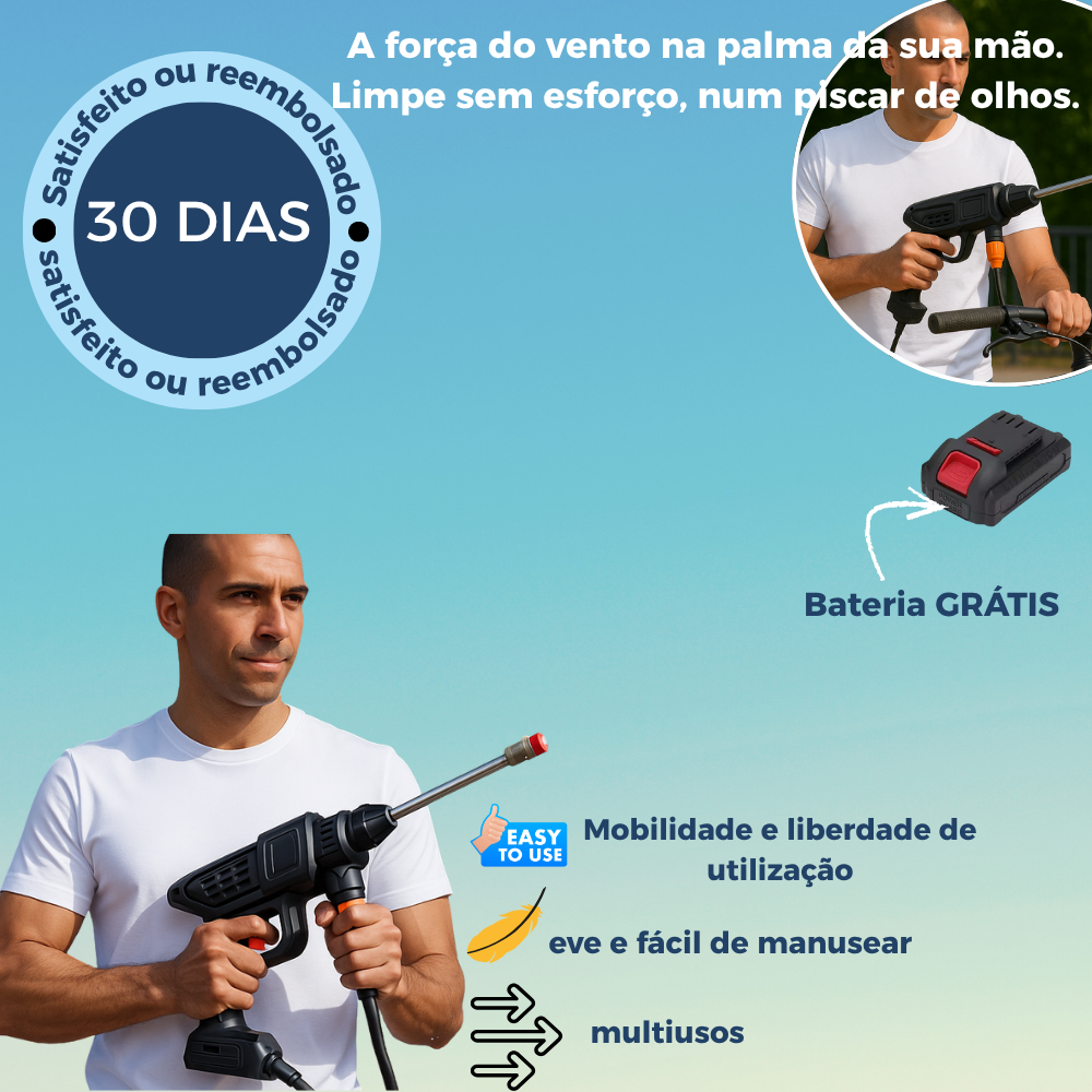 M70 PRO | A lavadora a jato sem fio